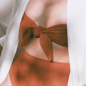 Na Nin Bandeau Swim Top and High Waisted Bottoms